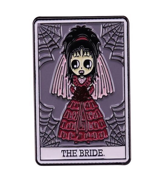 halloween horror bride enamel pin lapel pin for clothes brooches on backpack briefcase badge jewelry decoration gifts9947560, Blue